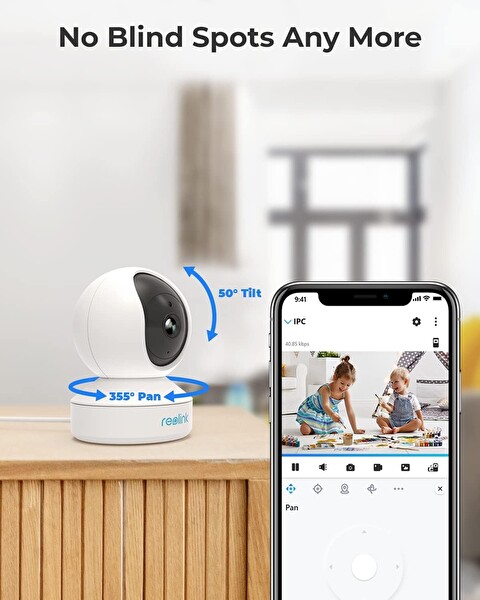Reolink E1 2K Takılabilir 2.4G Wi-Fi İç Mekan Kablosuz Güvenlik Kamerası