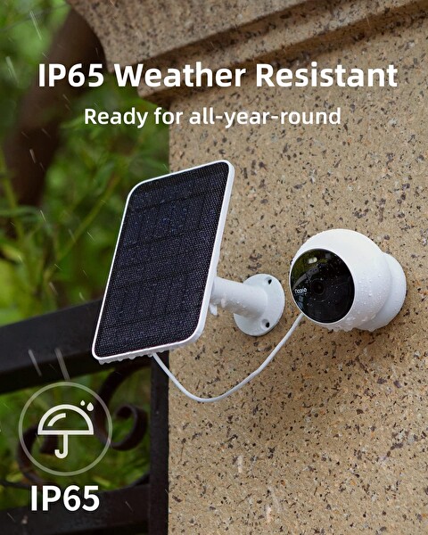 Noorio Kablosuz Güvenlik Kamerası İçin Taşınabilir Güneş Paneli