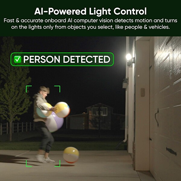 Wyze Floodlight Camera Pro 2K HD Beyaz Dış Mekan Güvenlik Kamerası