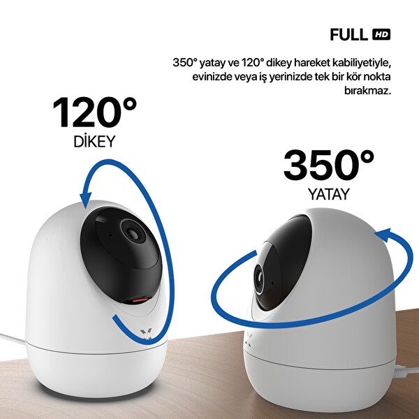 Xenon Smart Akıllı İç Mekan Kamera 1080p Full HD Gece Görüşlü 3 MP Sesli Görüntülü Güvenlik Kamerası X7207