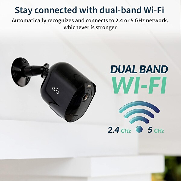 Arlo Pro 5S 2K Spot Işığı Kamerası Siyah Güvenlik Kamerası 1 Paket