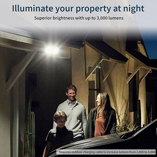 Arlo Pro 3 Floodlight Kablosuz Güvenlik 2K ve HDR Siyah Kamera