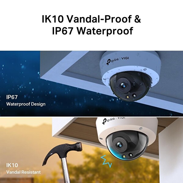 TP-Link VIGI C250 2.8MM 5MP Full-Color Dome IP Kamera (1/2.7