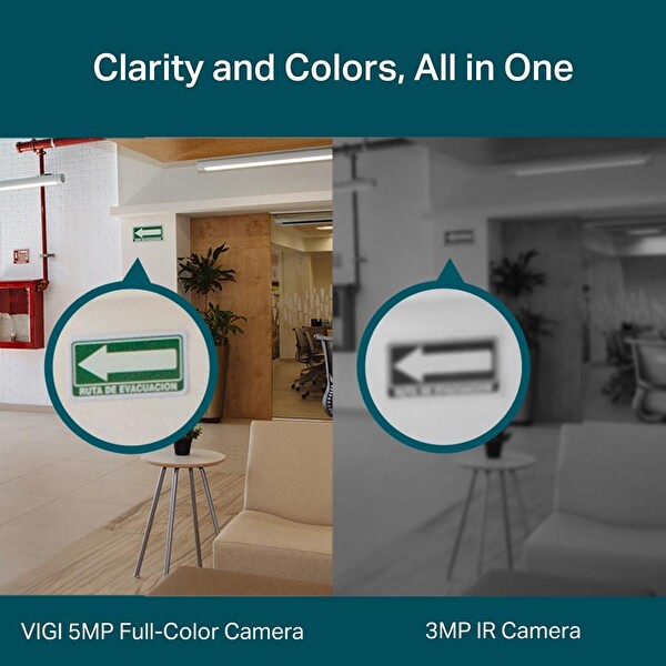 TP-Link VIGI C450 2.8MM 5MP Full-Color Dome IP Kamera (1/2.7
