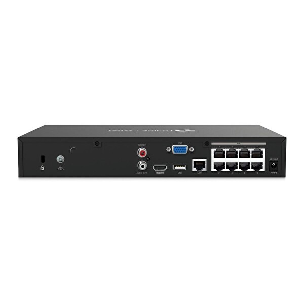 TP-Link VIGI NVR1008H-8MP 8 Kanal NVR (H.265+4K (2CH 8MP-4CH 4MP) PoE 113W Kayıt Cihazı