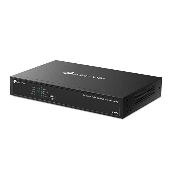 TP-Link VIGI NVR1008H-8MP 8 Kanal NVR (H.265+4K (2CH 8MP-4CH 4MP) PoE 113W Kayıt Cihazı