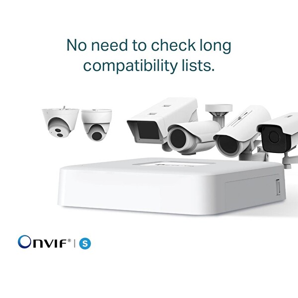 TP-Link VIGI NVR1104H-4P 4 Kanal NVR (H.265+4K (2CH 8MP-4CH 4MP) PoE 53W Kayıt Cihazı