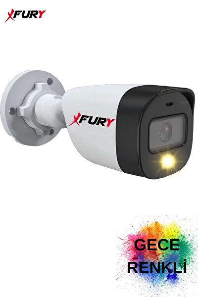 Fury Gece Renkli 5 MP Lens 2 MP 1080p Full HD Suya Dayanıklı Güvenlik Kamerası Ultra Led Renkli Gece Görüş