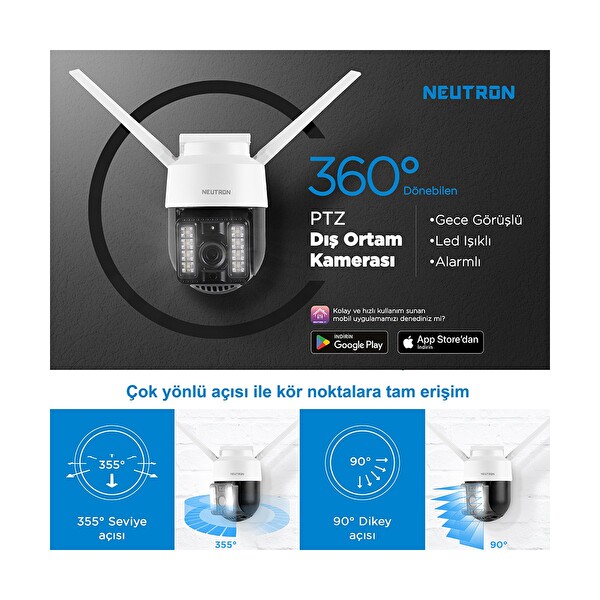 Neutron NTL-0042 PT Dış Ortam Güvenlik Kamerası (3MP)