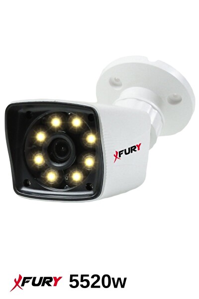 Fury 16 Kameralı 5mp Lens 1080p 2mp Color Görüntü 8 Warm Led Gece Görüş FHD Güvenlik Kamera 5525W 1 TB