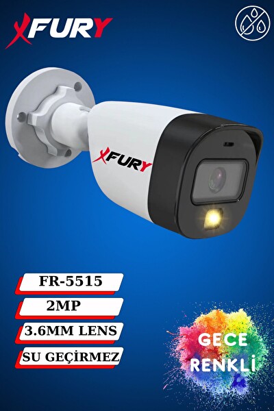 Fury 3 Kameralı 5Mp Lens 2 Mp Görüntü Gece Renkli FHD Ultra Led Akıllı Güvenlik Kamerası Seti 1 TB