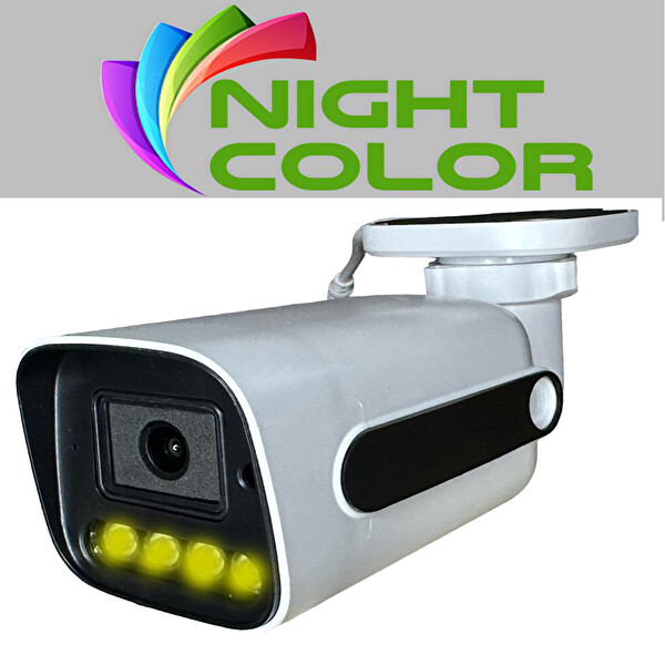 Bises 4 Kameralı Hareket Algılayan 5 MP Lens 4 Warm Led Gece Renkli Gösteren Güvenlik Kamerası Seti BS 784W