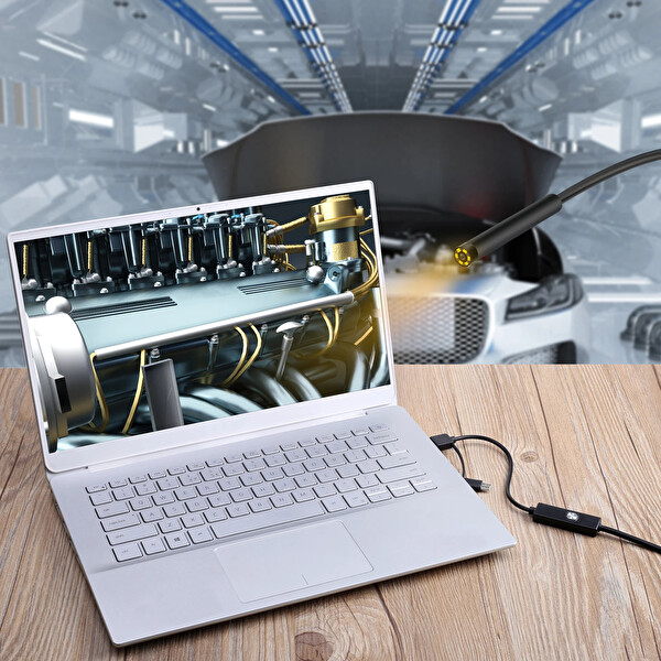 Flagen Endoskop Yılan Kamera 10 Metre (Sert Kablo) 7MM