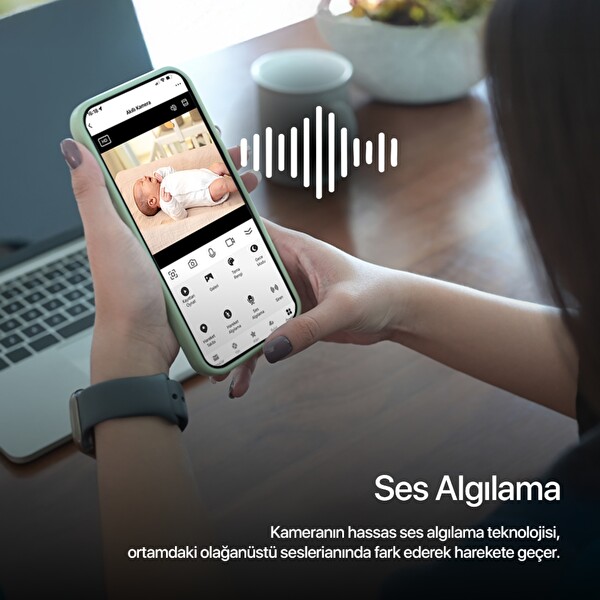 Xenon Smart 3MP 1080p Full HD Akıllı İç Mekan Wi-Fi Kamera Gece Görüşlü Çift Yönlü Sesli İletişimli 3'lü Kamera Seti