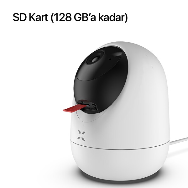 Xenon Smart 3MP 1080p Full HD Akıllı İç Mekan Wi-Fi Kamera Gece Görüşlü Çift Yönlü Sesli İletişimli 3'lü Kamera Seti