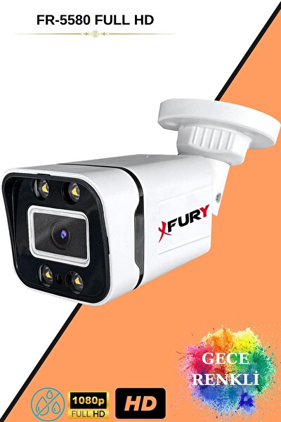 Fury 3 Kameralı FHD Gece Renkli - Su Geçirmez Ultra Led Güvenlik Kamerası Seti 320 GB