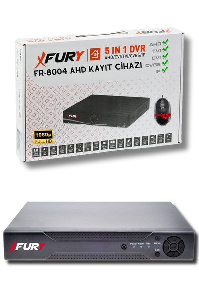 Fury 3 Kameralı Set Full HD Gece Renkli Görüş - Cepten İzle - Su Geçirmez Güvenlik Kamerası Seti 1 TB
