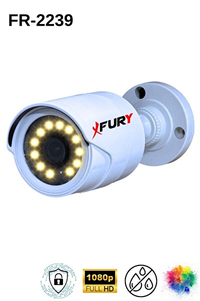 Fury 3'lü Gece Renkli Görüş Güvenlik Kamerası FHD-Su Geçirmez Güvenlik Kamerası Seti 1TB