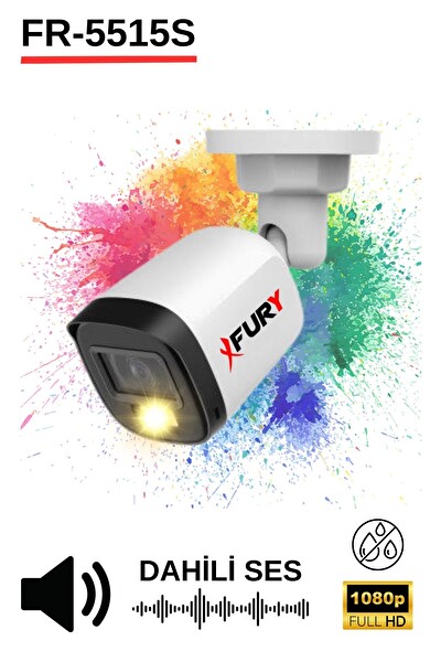 Fury 6 Kamera Sesli Gece Renkli Güvenlik Kamerası FHD-Su Geçirmez Güvenlik Kamerası Seti 1 TB