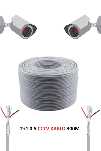 Fury Cctv Kablo Güvenlik Kamera Kablosu 2+1 0.50MM 300M Metre