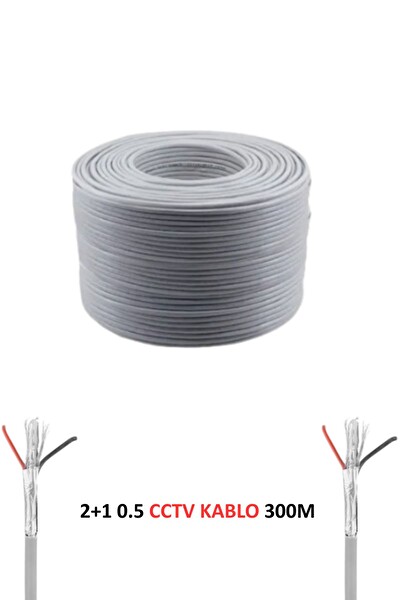 Fury Cctv Kablo Güvenlik Kamera Kablosu 2+1 0.50MM 300M Metre