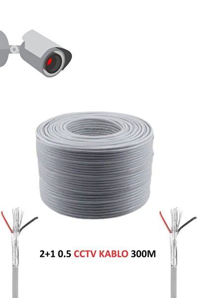Fury Cctv Kablo Güvenlik Kamera Kablosu 2+1 0.50MM 300M Metre