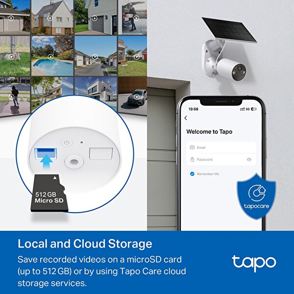 TP-Link TC82 Kit 2K 3 MP Renkli Gece Görüşlü IP65 Şarjlı 110 Derece Güneş Panelli Güvenlik Kamerası