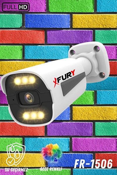Fury 2 Kameralı 4 Warm Led Gece Renkli Görüş-Cepten İzle-Su Geçirmez Güvenlik Kamerası Seti 320GB
