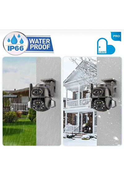 Anunnaki Çift Kameralı Wifi IP Kamera 360° Hareketli WiFi İç-Dış Mekan Ptz Ses Kayıtlı Güvenlik Kamerası
