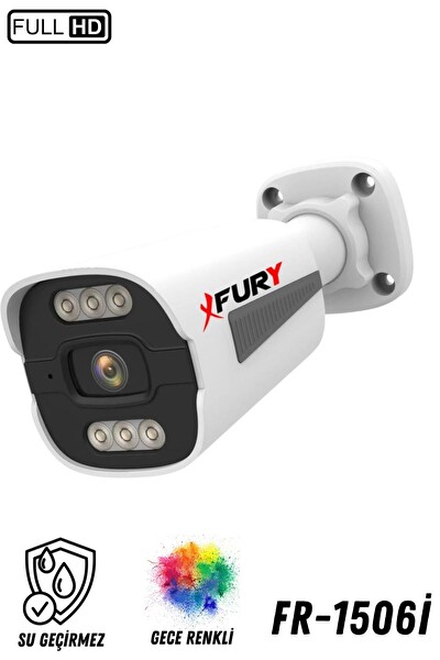 Fury 5 Kameralı 4 MP Gece Renkli Su Geçirmez IP Güvenlik Kamerası Seti 1506 1TB