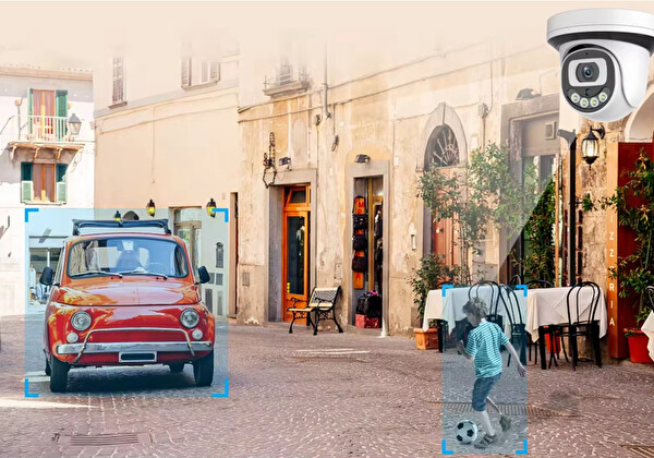 Anunnaki 4 MP 4K Dome 2.8mm Geniş Açılı Gece Görüşlü Mikrofonlu Ses Kayıtlı Onvif Led Aydınlatmalı IP Kamera