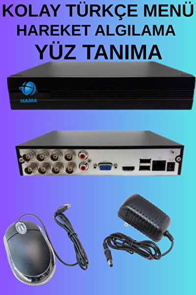 Snrelk HAMA 8 Kameralı 500 GB Gece Görüşlü Full Güvenlik Kamerası Seti