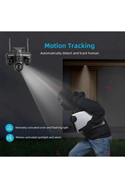 Avenir AV-S344 16MP 4 Kameralı Gece Görüşlü PTZ Wifi Kamera