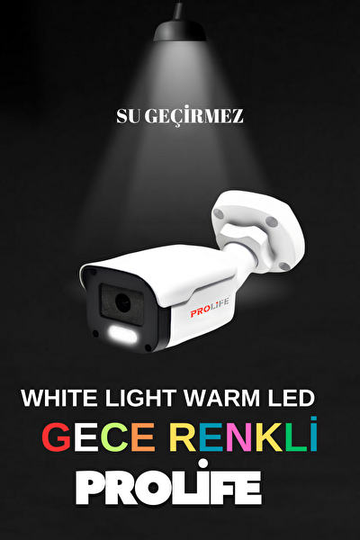 Prolife 6 Kameralı Set - 5 MP Sony Lensli Full Hd Gece Renkli Görüşlü Güvenlik Kamerası Sistemi - Cepten İzle