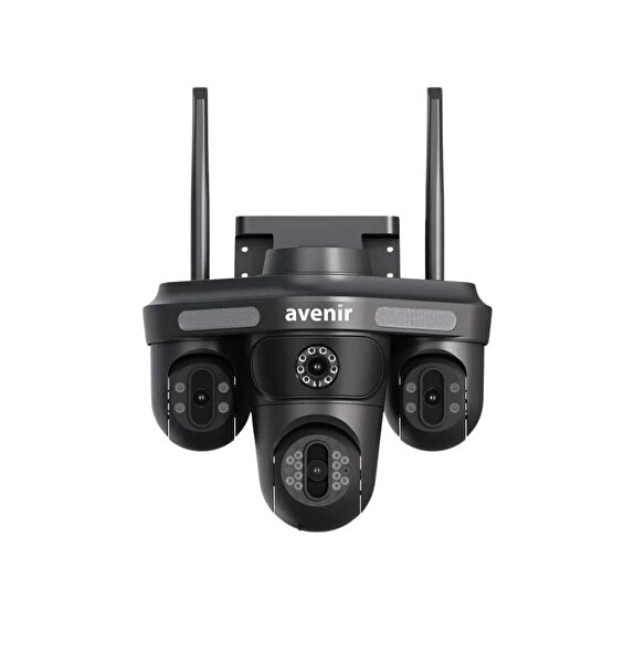 Avenir AV-S316 4 Kameralı 16 MP 3 PTZ Dönebilen Wifi Sesli Kamera - Siyah