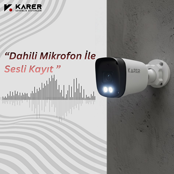 Karer Exitcam 14'lü AHD Güvenlik Kamera Seti Gece Renkli Su Geçirmez 2MP Sesli Kayıt Full HD