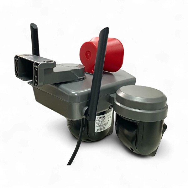 Avenir AV-S308 6MP 3 Kameralı Sirenli Wifi Kamera - Gri