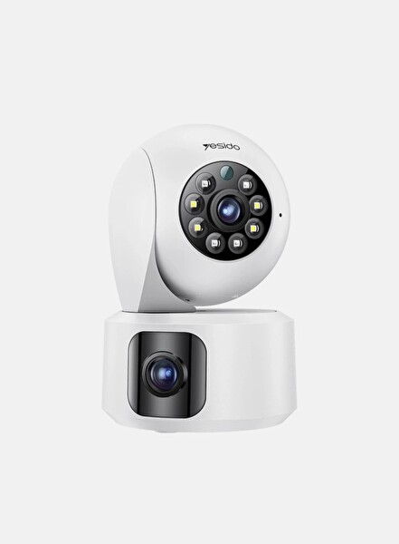 Yesido KM16 Gece Görüşlü Dual Kamera 360° Dönebilen Alarmlı Wifi IP İç Mekan Güvenlik Kamerası
