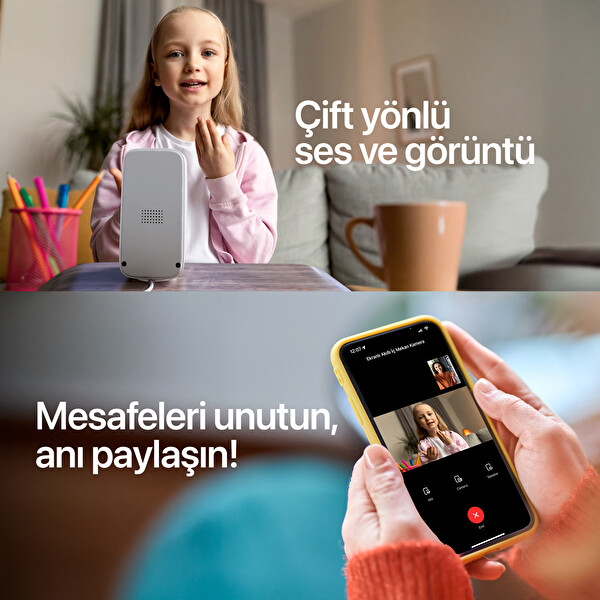 Xenon Smart 2K QHD WiFi Güvenlik Kamerası Akıllı Ekranlı Çift Yönlü Sesli 256 GB 2'li Kamera Seti