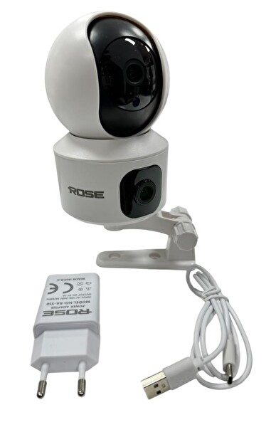 Rose AHD-30150 360Derece Hareketli Çift Kameralı İç Ortam Akıllı Wireless Kamera