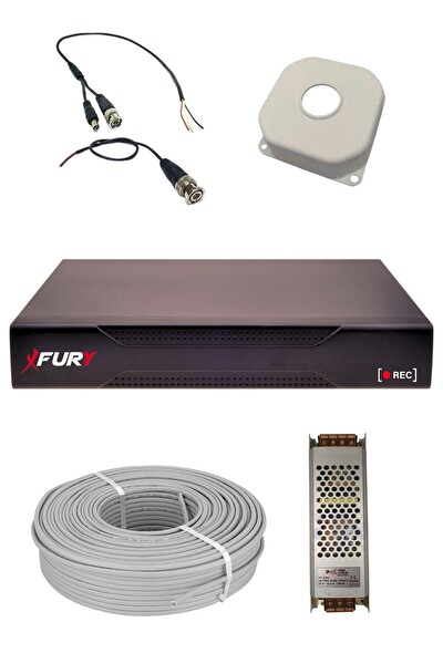 Fury 3'lü Sesli 15 Warm Led Gece Renkli Görüş Su Geçirmez Güvenlik Kamerası Seti 1 TB