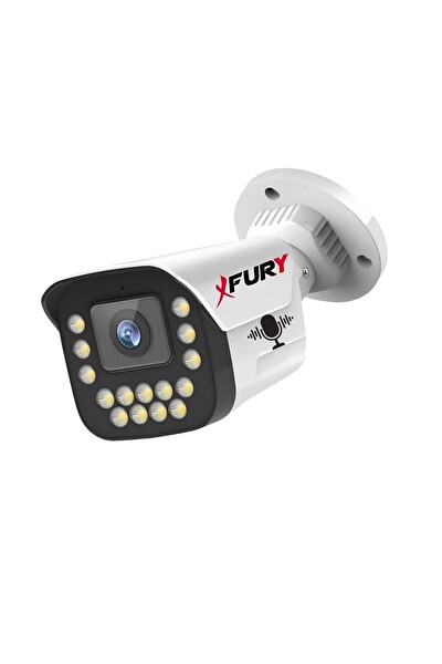 Fury 3'lü Sesli 15 Warm Led Gece Renkli Görüş Su Geçirmez Güvenlik Kamerası Seti 1 TB