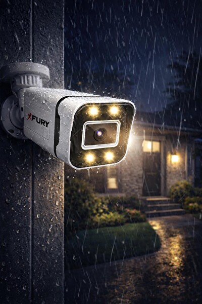 Fury 4 Ultra Warm LED Gece Renkli Görüntü Dış Mekan Uyumlu Su Geçirmez Gece Görüşlü (IR) Güvenlik Kamerası