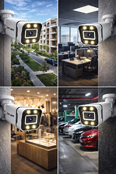 Fury 4 Ultra Warm LED Gece Renkli Görüntü Dış Mekan Uyumlu Su Geçirmez Gece Görüşlü (IR) Güvenlik Kamerası