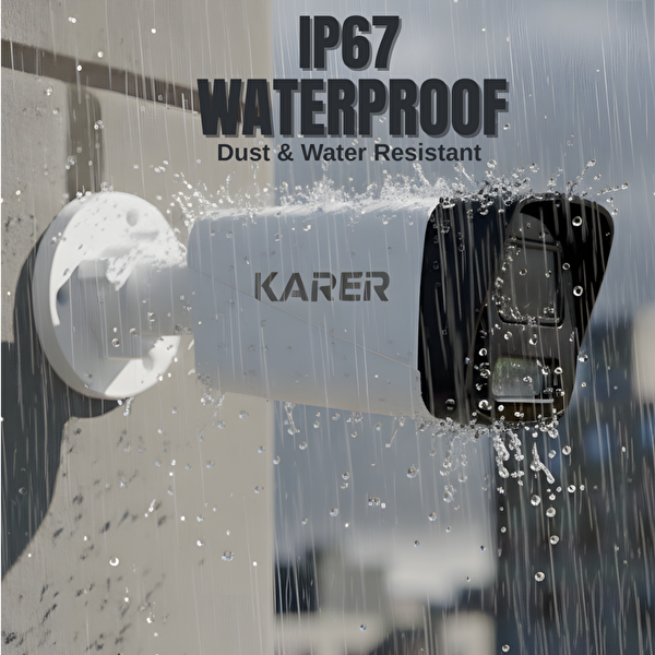 Karer 12'li IP Kamera Poeli 5MP Ultra HD 4K 1920 Çözünürlük Sesli Gece Renkli Görüş İnsan ve Plaka Algılamalı Set