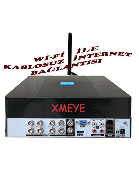 Bises 8 CH Wi-Fi'li 5 Mp H265 Hibrit Araç İnsan ve Yüz Tanımalı Xmeye Kayıt Cihazı 108XMEYE