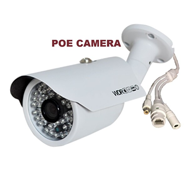 Bises 4'lü Yapay Zeka Destekli 5 MP 1940P Görüntü POE Bağlantılı 48 Ir Led Gece Görüş IP Kamera Seti 748POE