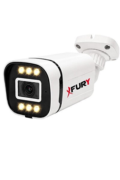 Fury 5 Kameralı 5MP Lens 1080P 6 Warm LED Renkli Gece Görüşlü Güvenlik Kamera Sistemi 320GB 1606