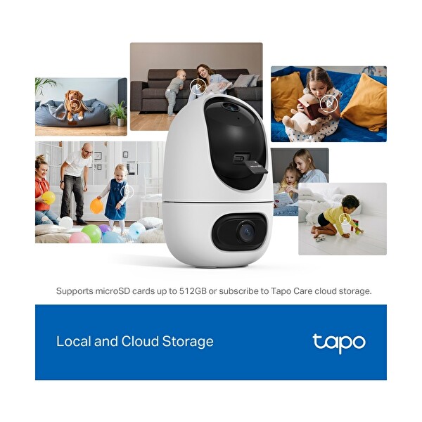 TP-Link Tapo C245D 2k 3MP Çift Lensli Akıllı 360 Derece Geniş Açı ve Tele-Lens Akıllı Hareket Takibi Aı Kişi Güvenlik Kamerası