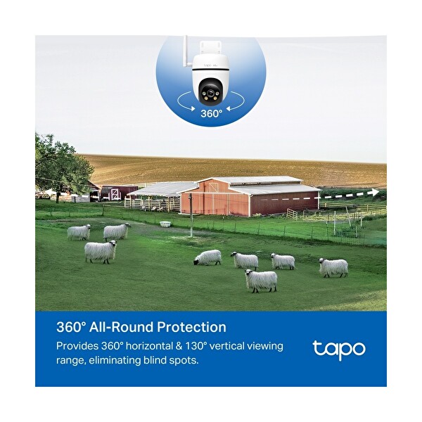 TP-Link Tapo C501GW Speed Dome Full HD 360 Derece Gece Görüşlü IP Güvenlik Kamerası